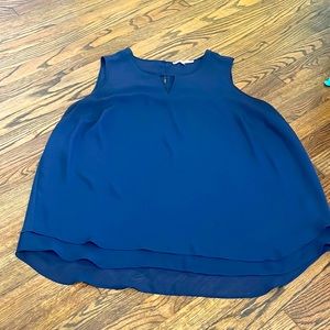 Violet + Claire sleeveless blouse with keyhole neckline